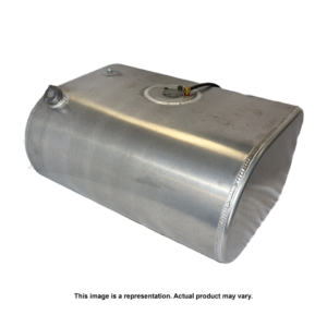 50 Gallon Aluminum D-Shape Diesel Tank - 28" L x 25" W x 19" H